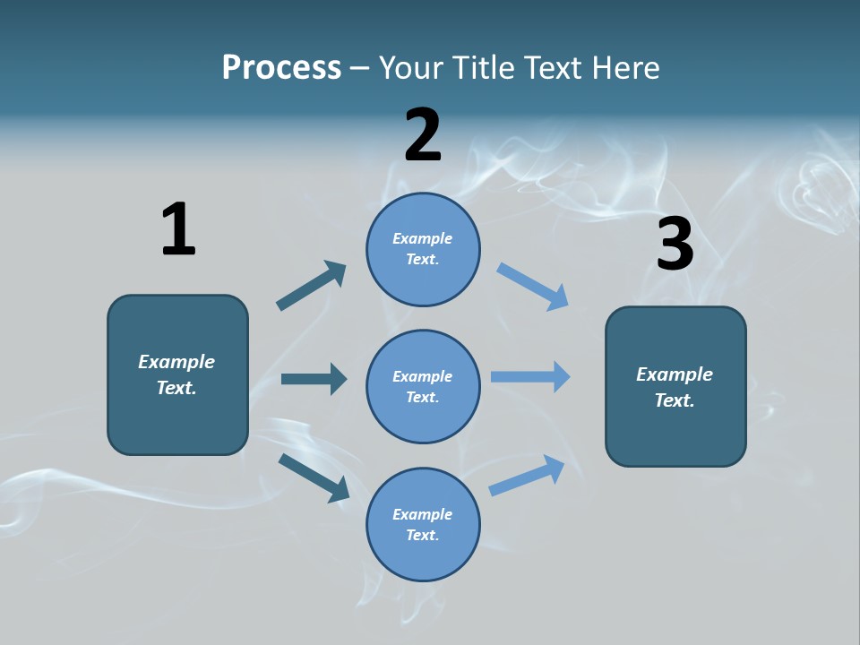 A Blue Smoke Powerpoint Presentation PowerPoint Template