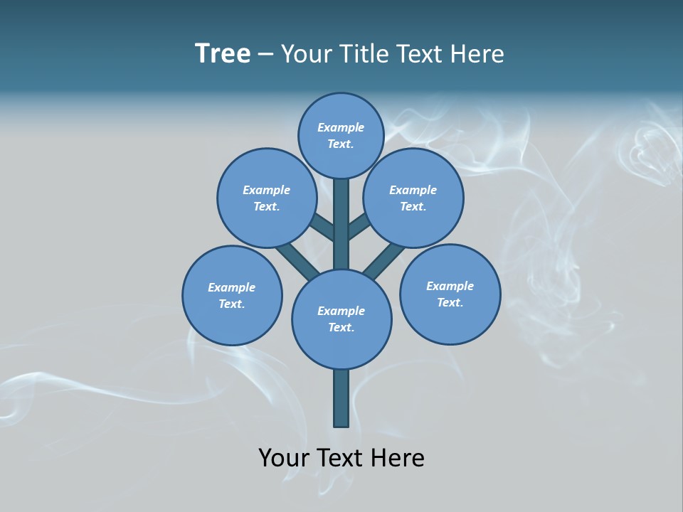 A Blue Smoke Powerpoint Presentation PowerPoint Template