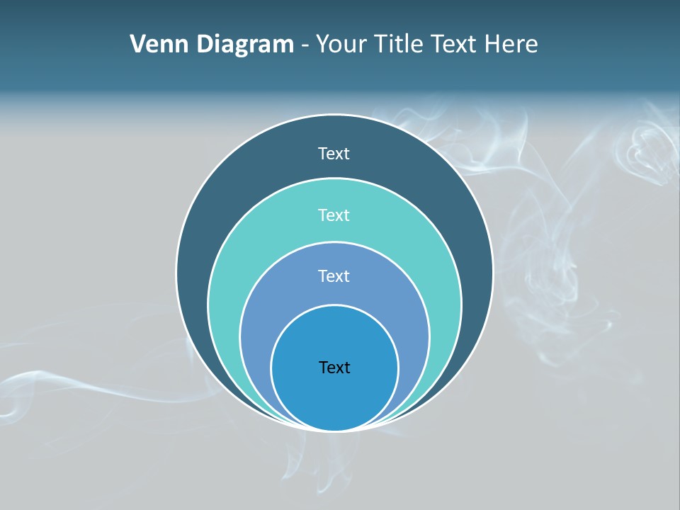 A Blue Smoke Powerpoint Presentation PowerPoint Template