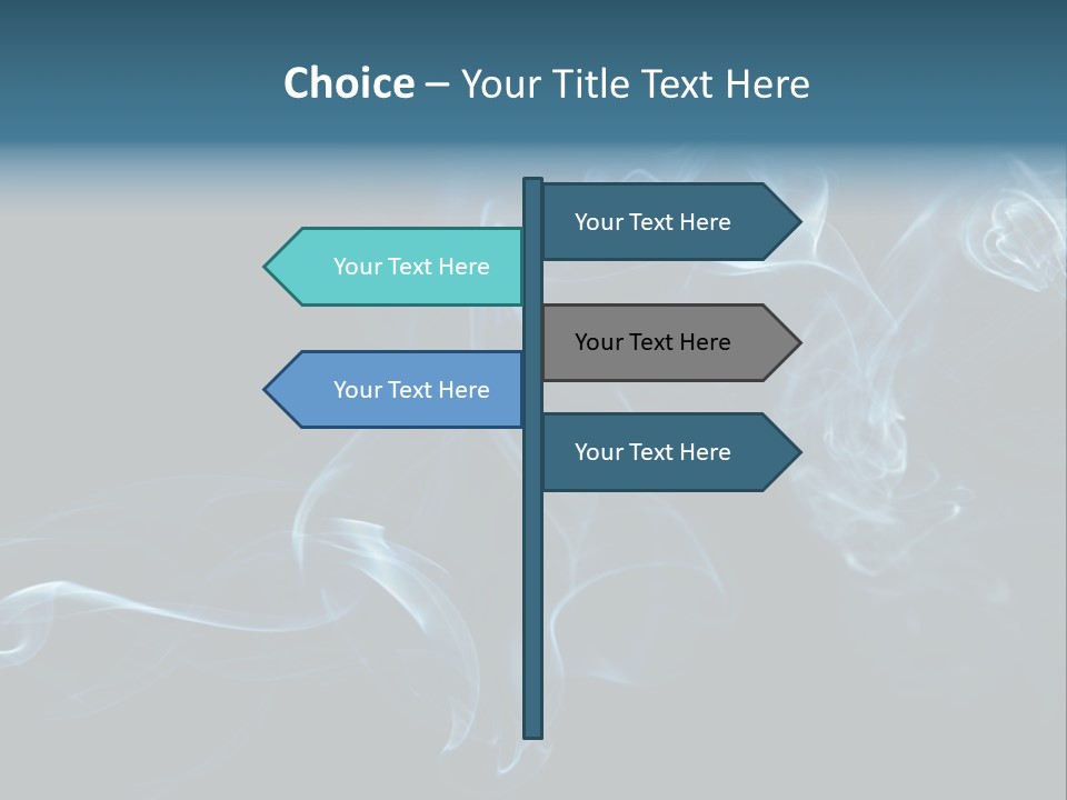 A Blue Smoke Powerpoint Presentation PowerPoint Template