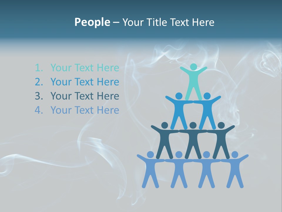 A Blue Smoke Powerpoint Presentation PowerPoint Template