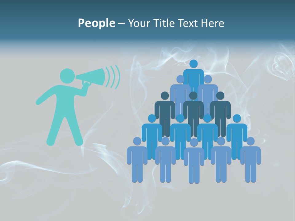 A Blue Smoke Powerpoint Presentation PowerPoint Template