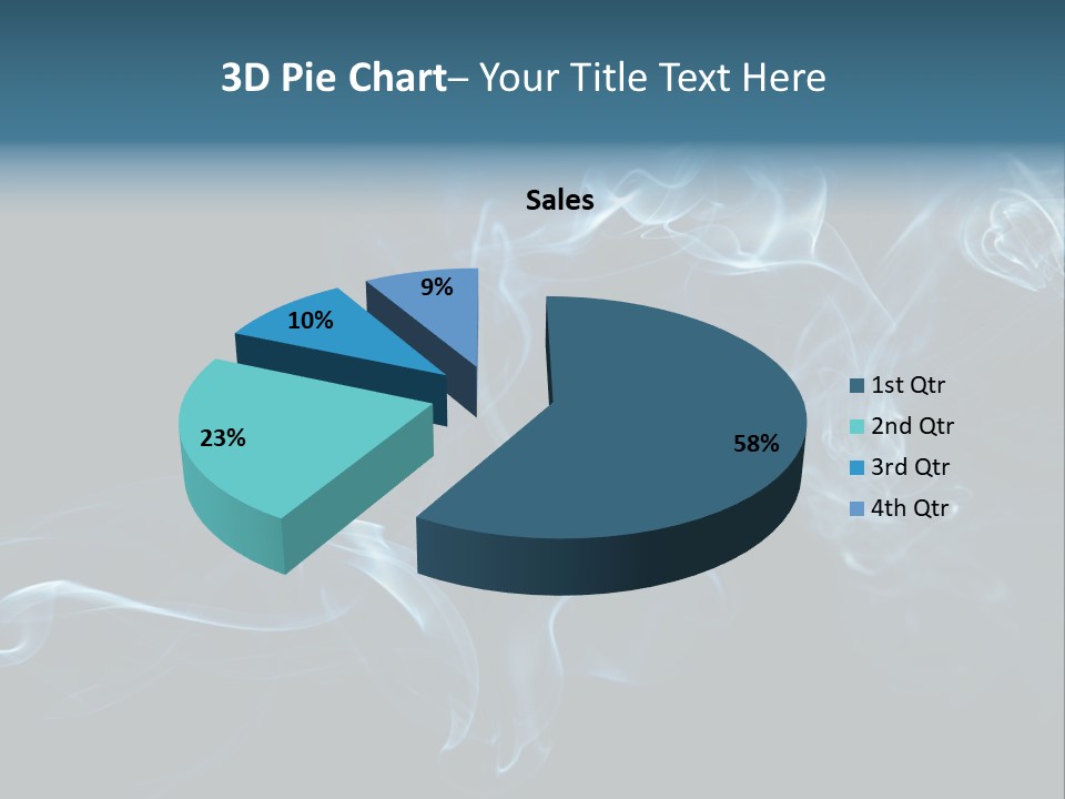 A Blue Smoke Powerpoint Presentation PowerPoint Template