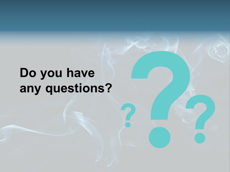 A Blue Smoke Powerpoint Presentation PowerPoint Template