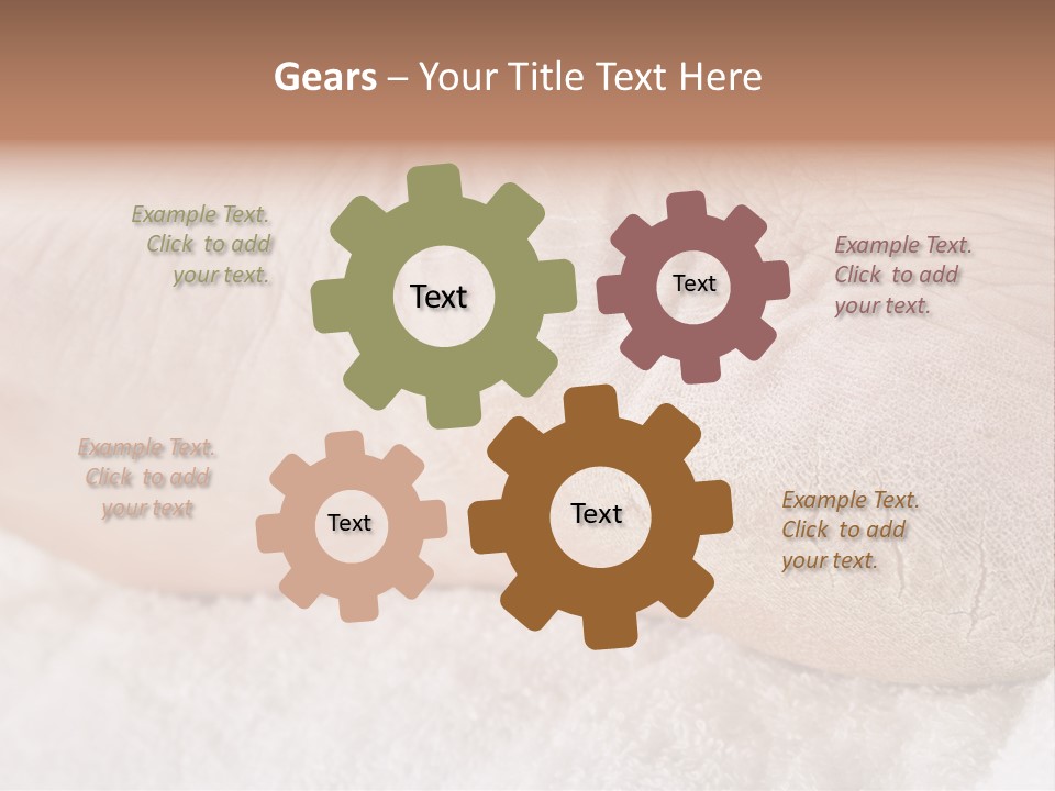 Toe Dry Closeup PowerPoint Template