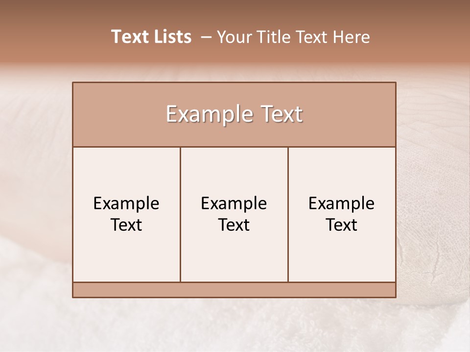 Toe Dry Closeup PowerPoint Template