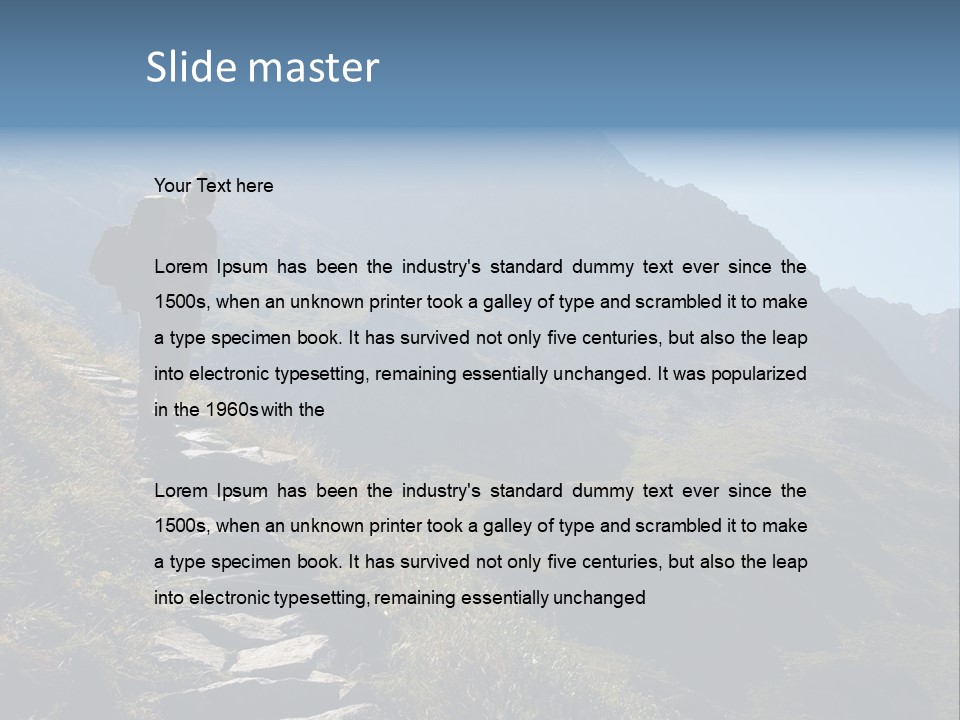 Portrait Outdoor Climber PowerPoint Template