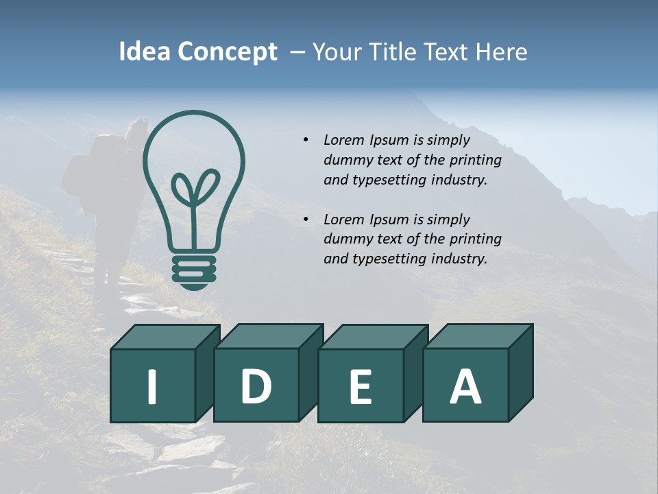 Portrait Outdoor Climber PowerPoint Template