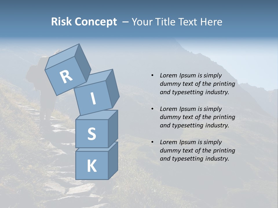 Portrait Outdoor Climber PowerPoint Template