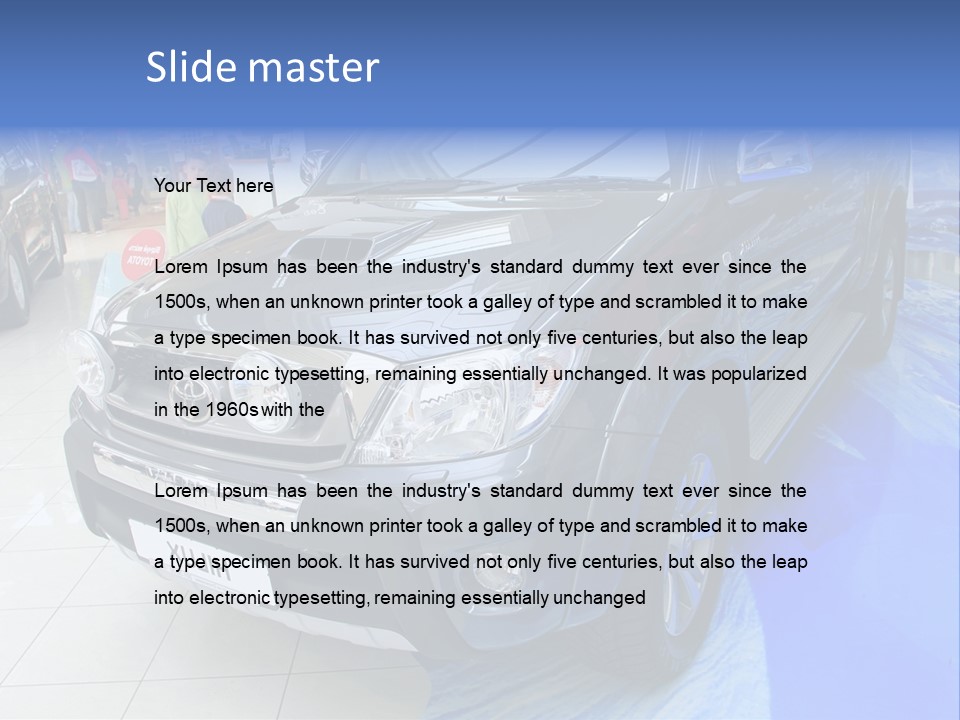 Automobile Sedan Autocar PowerPoint Template