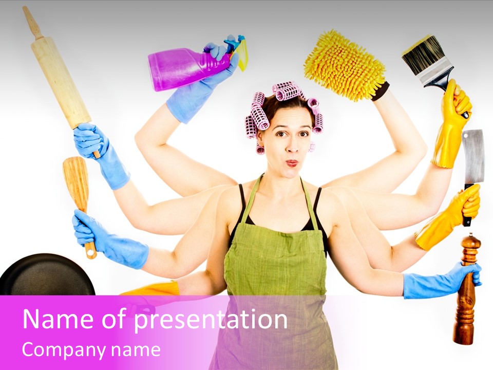 Housekeeper Housekeeping Homemaker PowerPoint Template