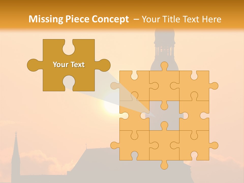 Facade River Cityscape PowerPoint Template