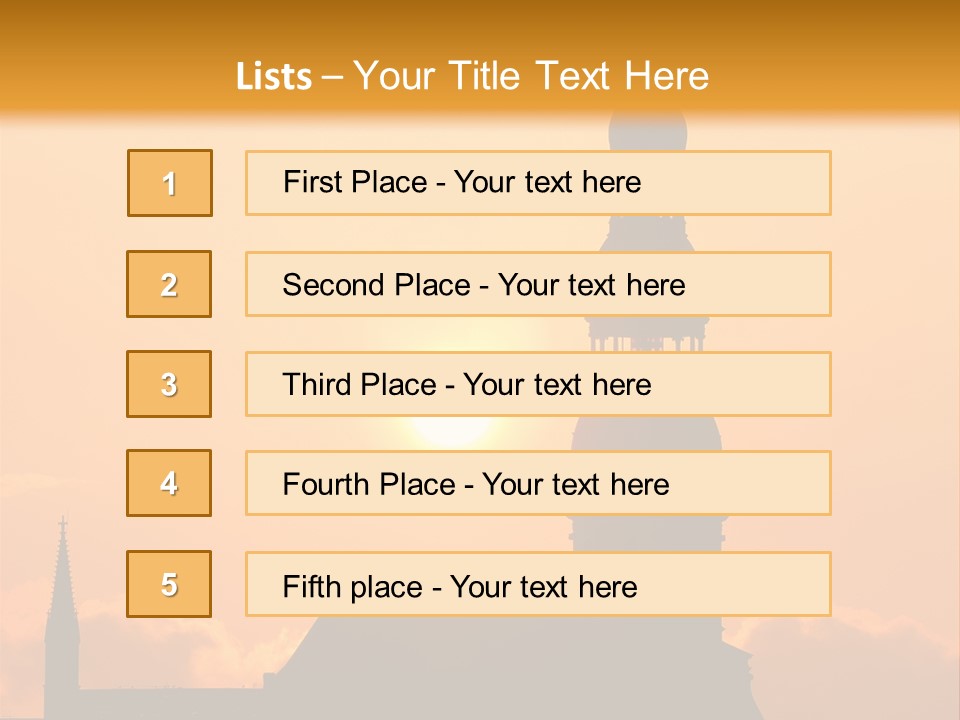 Facade River Cityscape PowerPoint Template