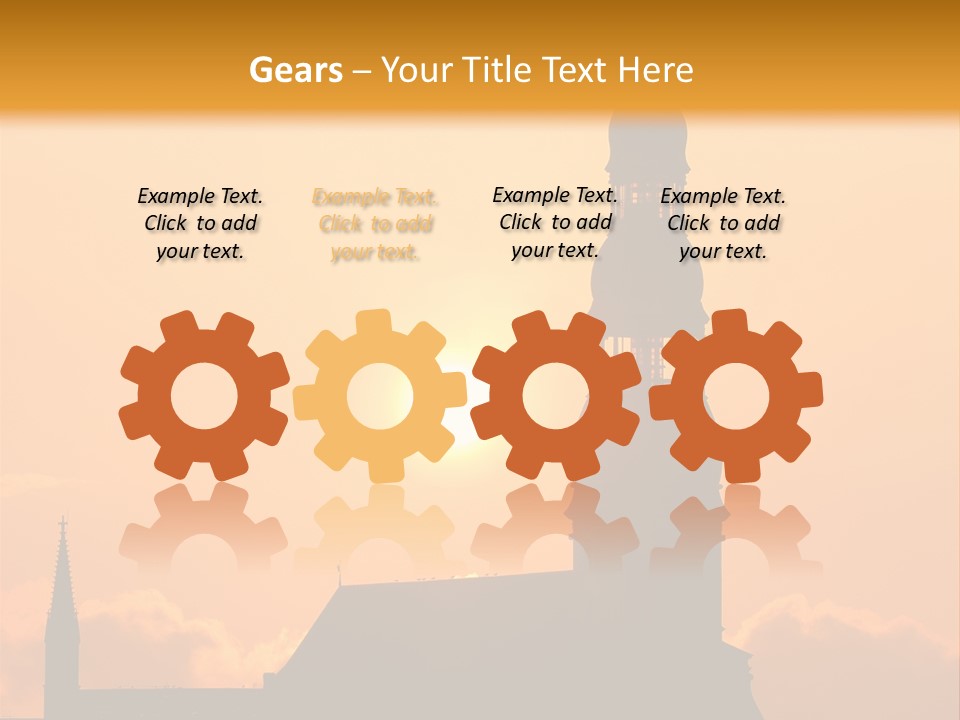 Facade River Cityscape PowerPoint Template