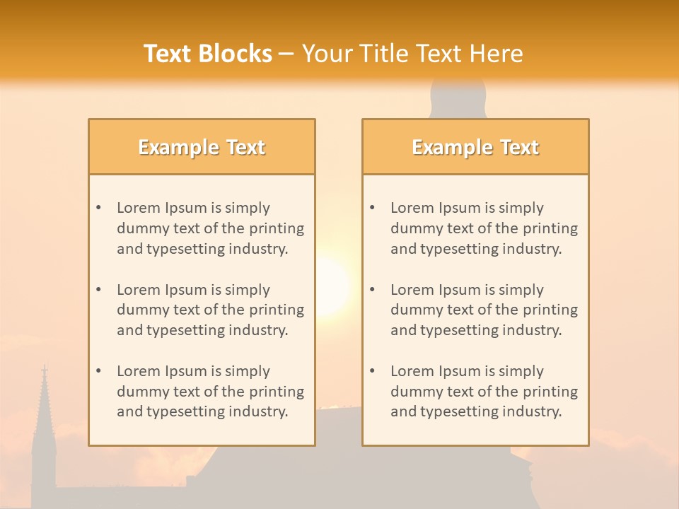 Facade River Cityscape PowerPoint Template