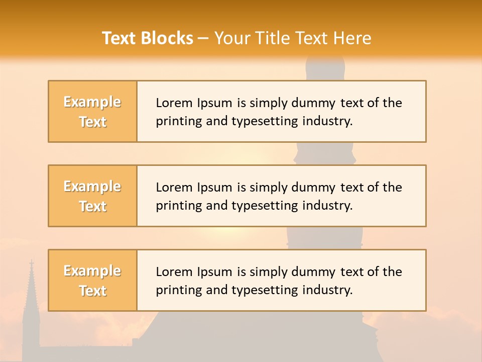 Facade River Cityscape PowerPoint Template
