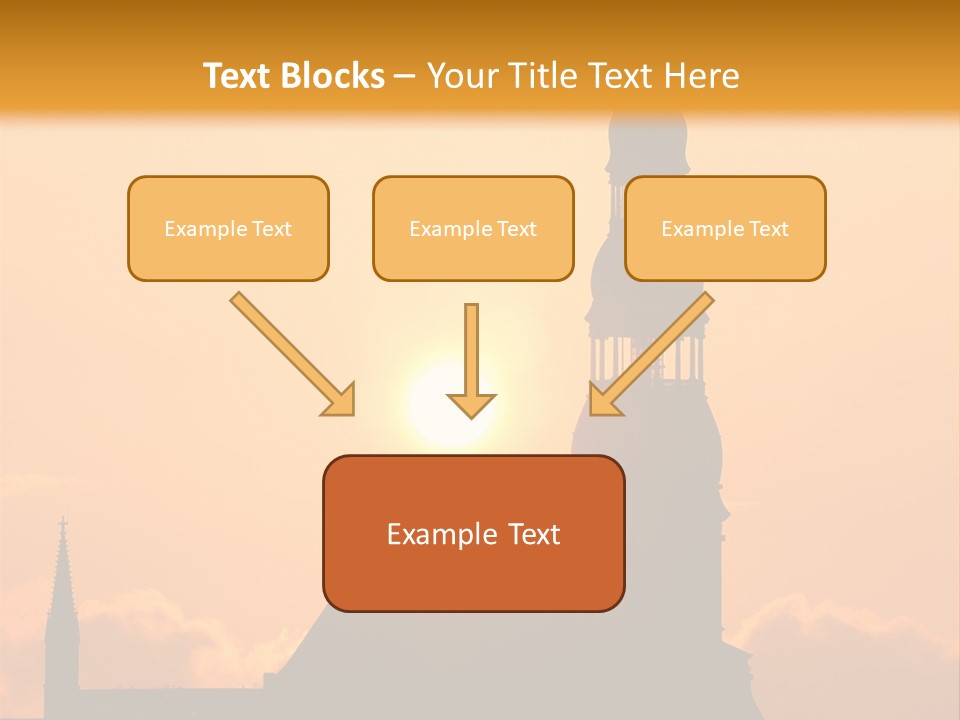 Facade River Cityscape PowerPoint Template