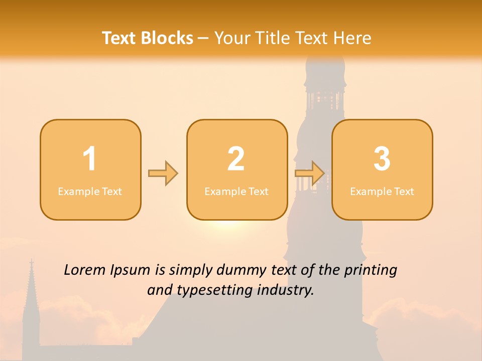 Facade River Cityscape PowerPoint Template