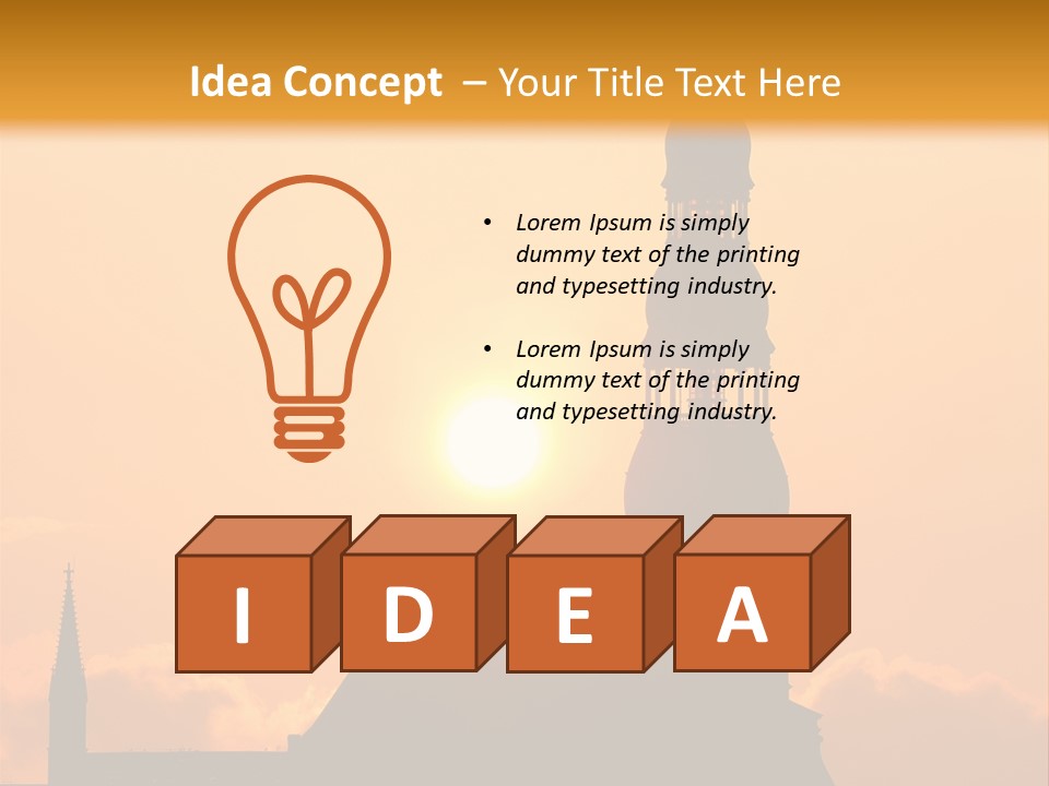 Facade River Cityscape PowerPoint Template