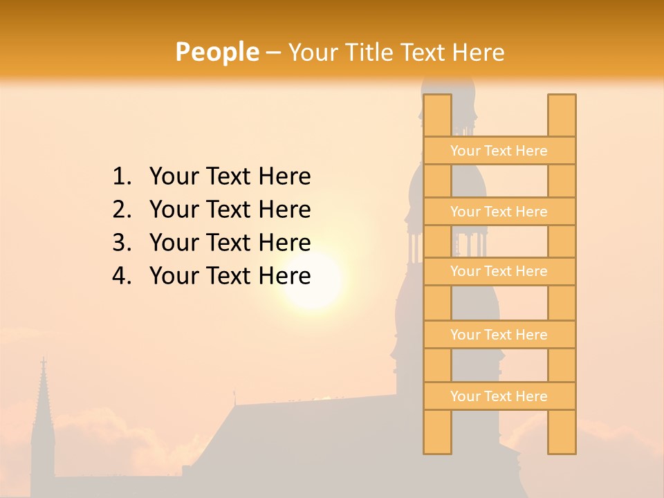 Facade River Cityscape PowerPoint Template