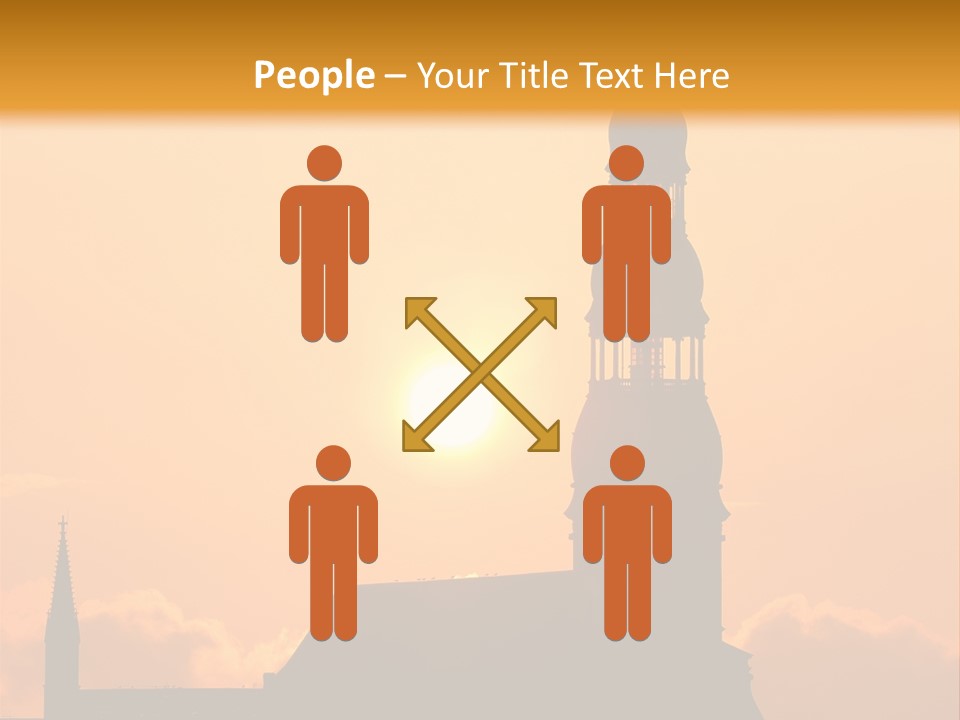 Facade River Cityscape PowerPoint Template