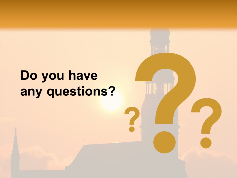 Facade River Cityscape PowerPoint Template