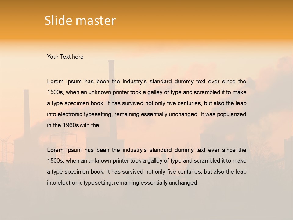 Turbine Heat Coal PowerPoint Template