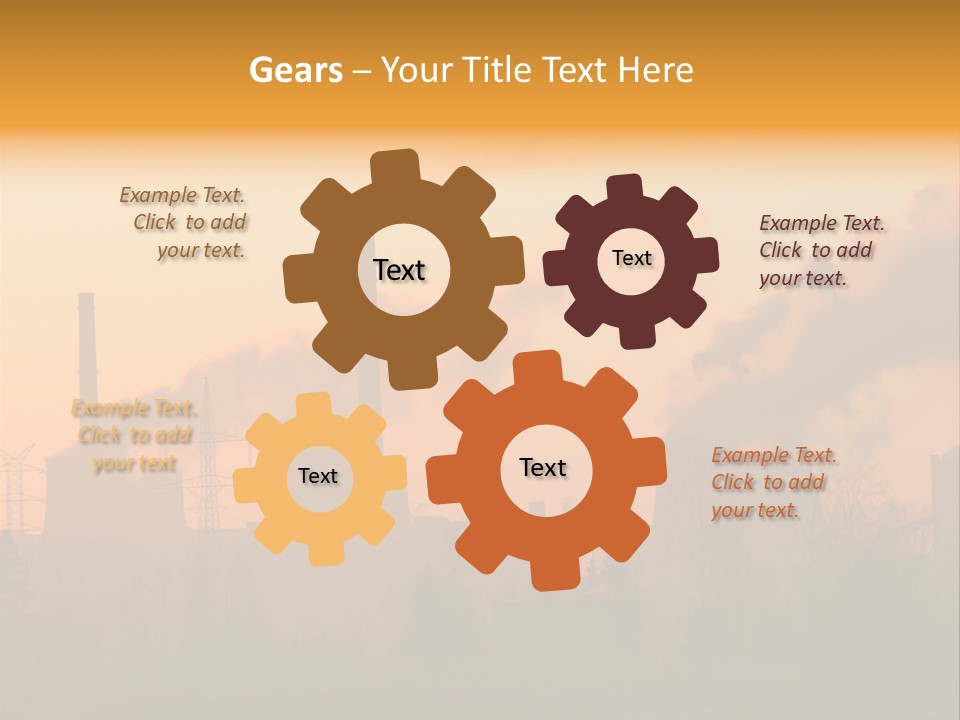 Turbine Heat Coal PowerPoint Template