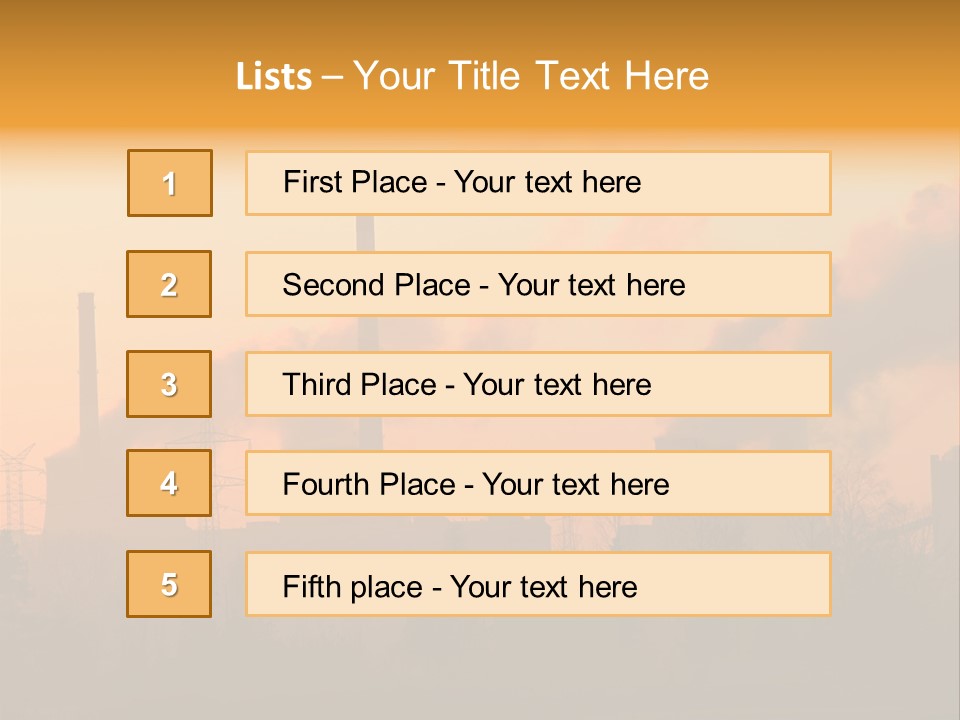 Turbine Heat Coal PowerPoint Template