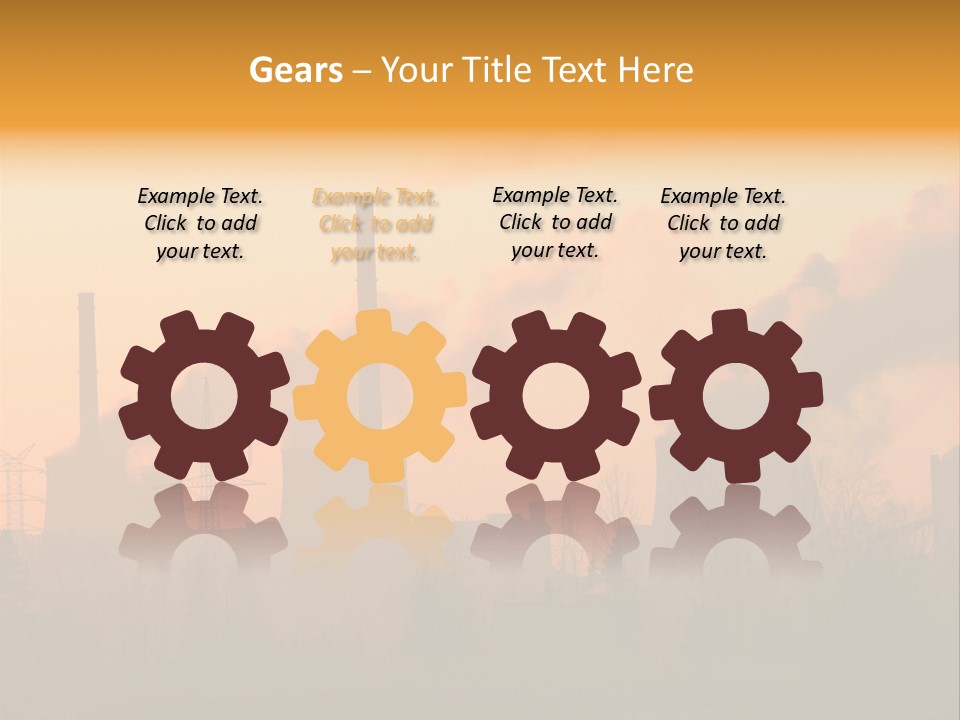 Turbine Heat Coal PowerPoint Template