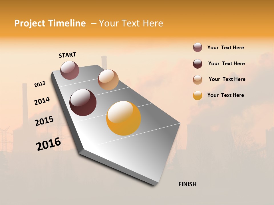 Turbine Heat Coal PowerPoint Template