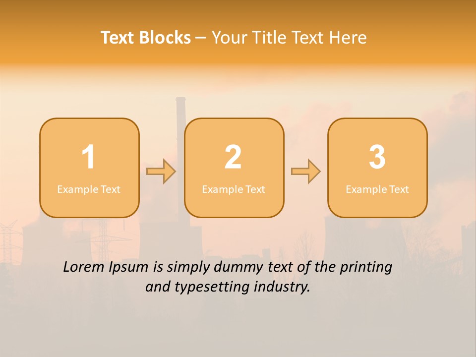 Turbine Heat Coal PowerPoint Template