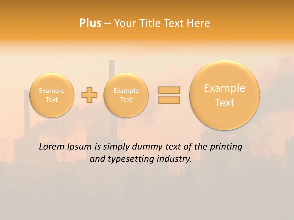 Turbine Heat Coal PowerPoint Template