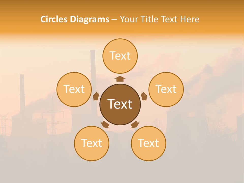 Turbine Heat Coal PowerPoint Template