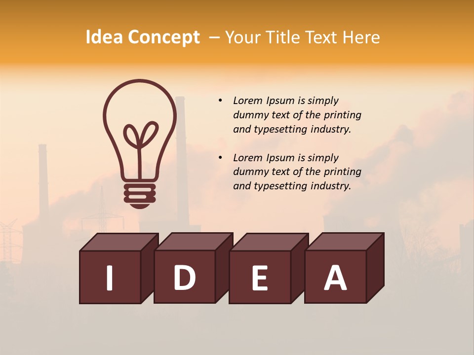 Turbine Heat Coal PowerPoint Template