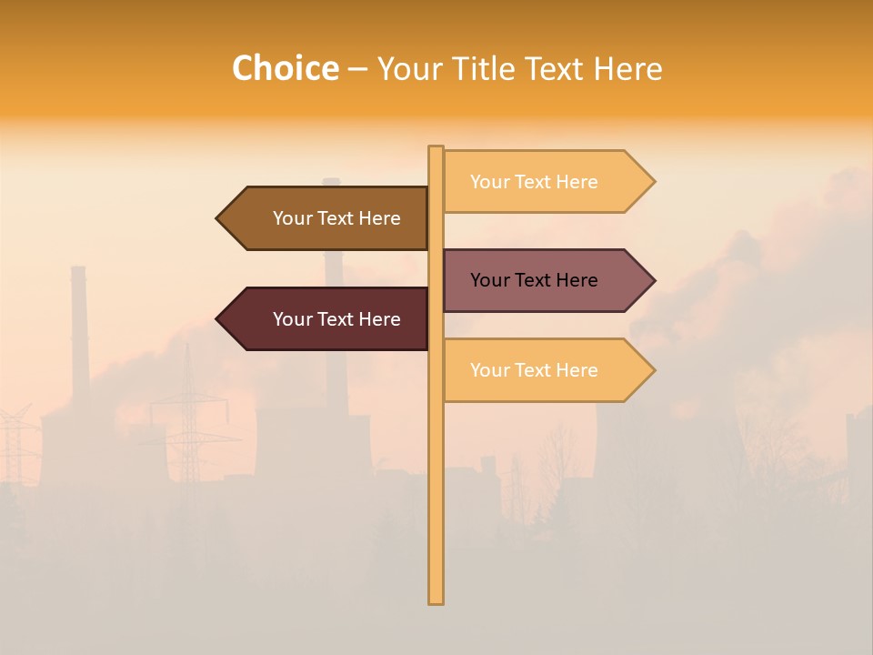 Turbine Heat Coal PowerPoint Template