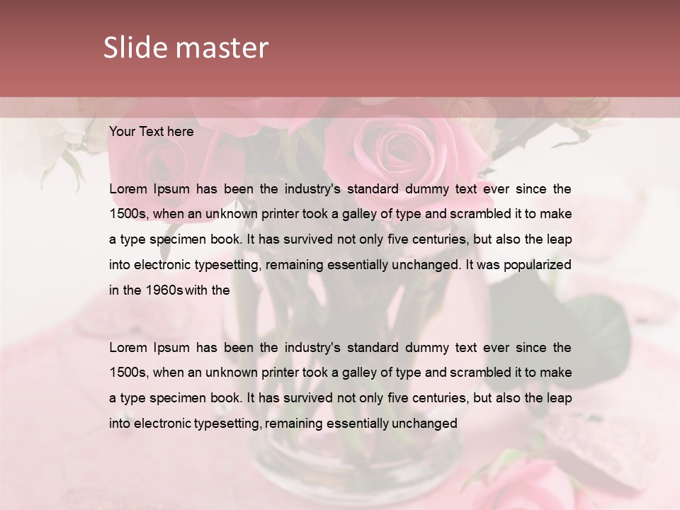 Arrangement Nobody Heart PowerPoint Template