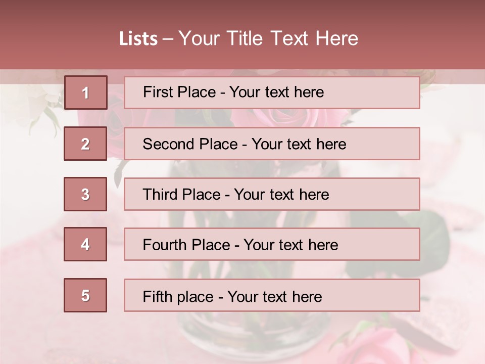 Arrangement Nobody Heart PowerPoint Template