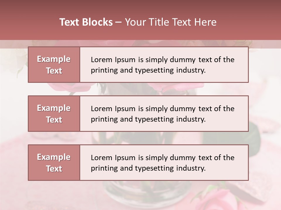 Arrangement Nobody Heart PowerPoint Template