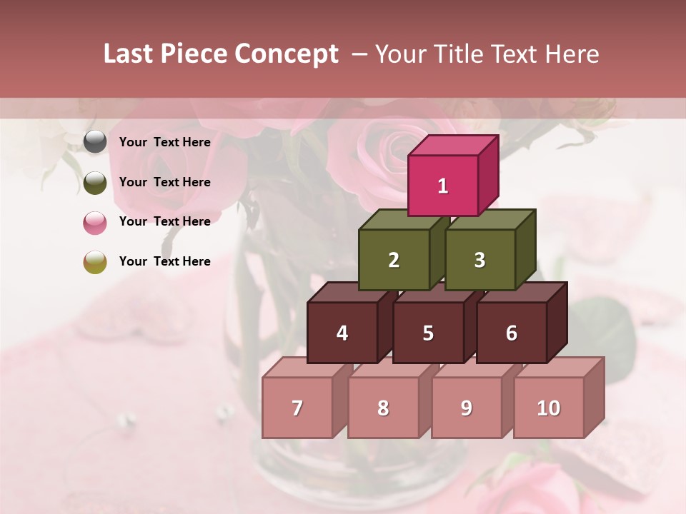 Arrangement Nobody Heart PowerPoint Template