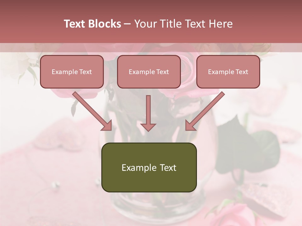 Arrangement Nobody Heart PowerPoint Template