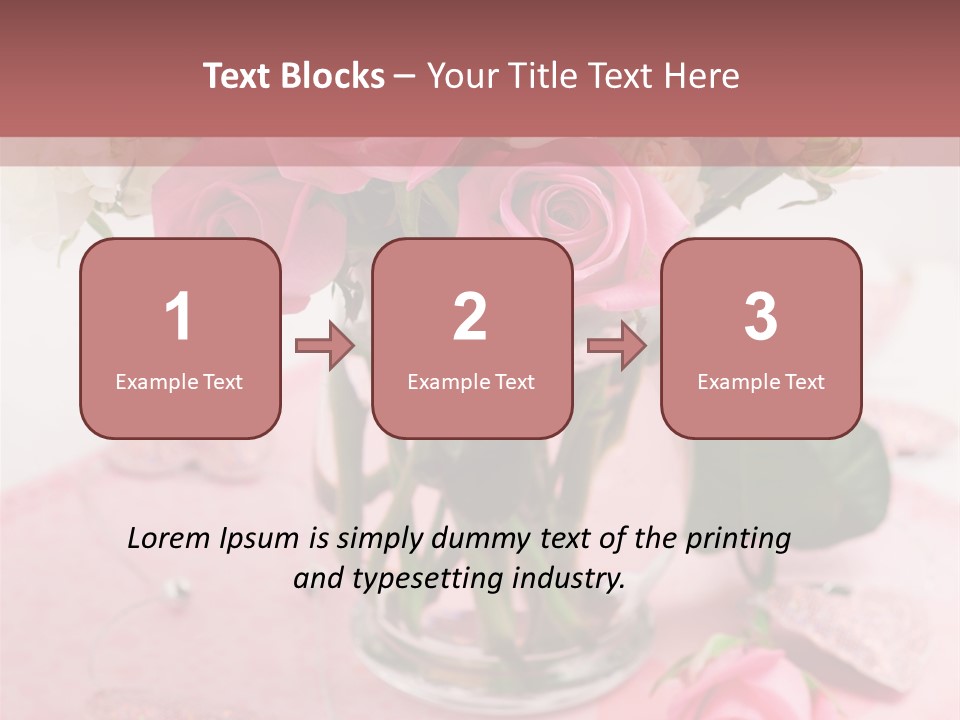 Arrangement Nobody Heart PowerPoint Template