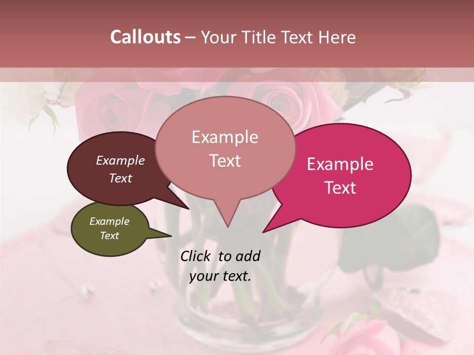 Arrangement Nobody Heart PowerPoint Template