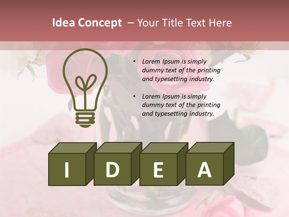 Arrangement Nobody Heart PowerPoint Template