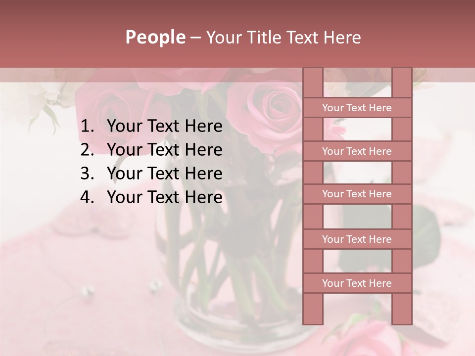 Arrangement Nobody Heart PowerPoint Template