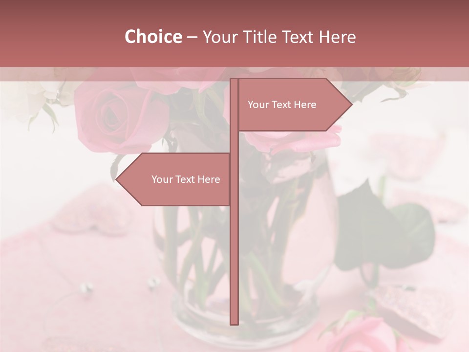 Arrangement Nobody Heart PowerPoint Template