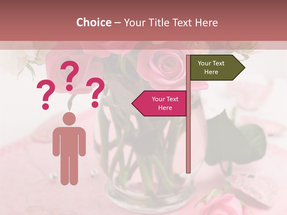 Arrangement Nobody Heart PowerPoint Template