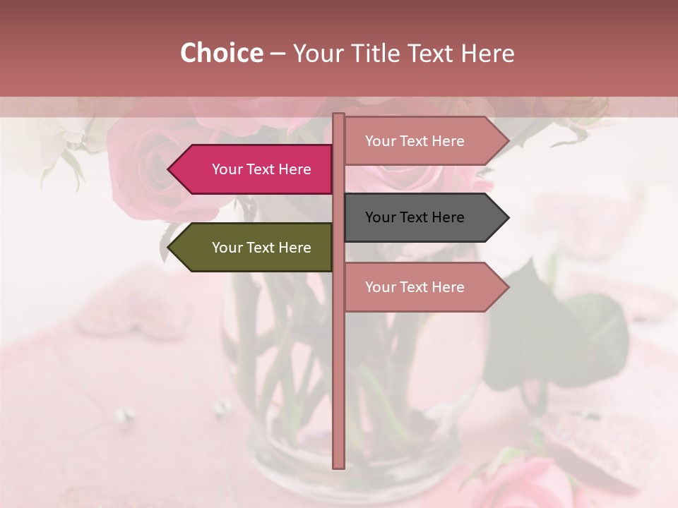 Arrangement Nobody Heart PowerPoint Template