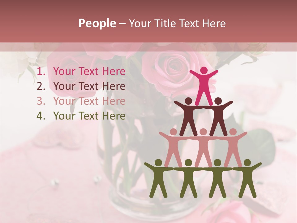 Arrangement Nobody Heart PowerPoint Template