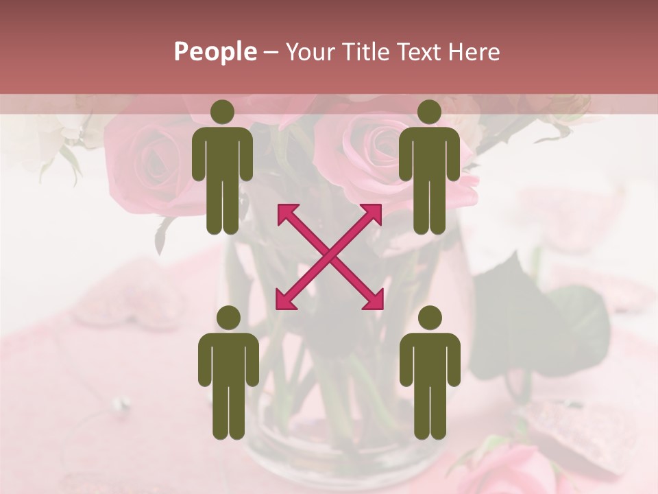 Arrangement Nobody Heart PowerPoint Template